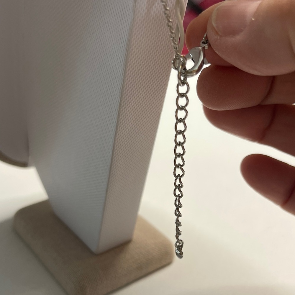 Elegant Coach Silver Tones Necklace with Intricate Coach C Logo Pendant - Picture 2 of 6